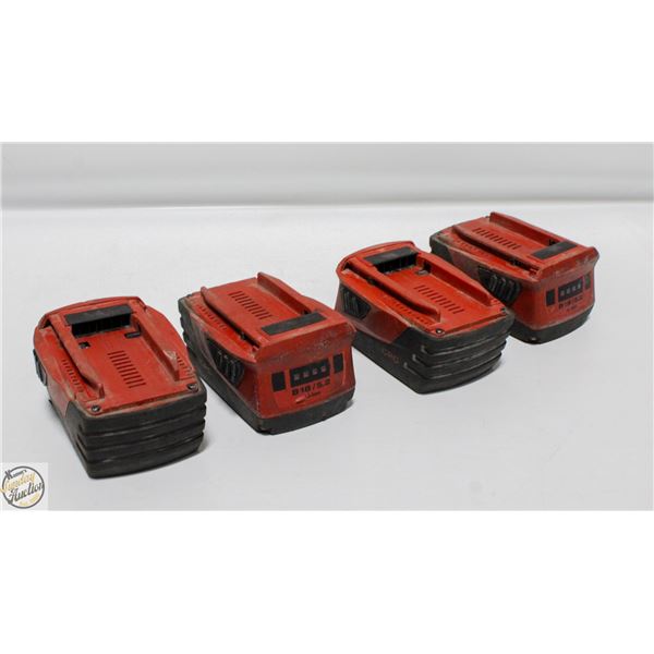 FLAT WITH 4 HILTI POWER TOOL BATTERIES