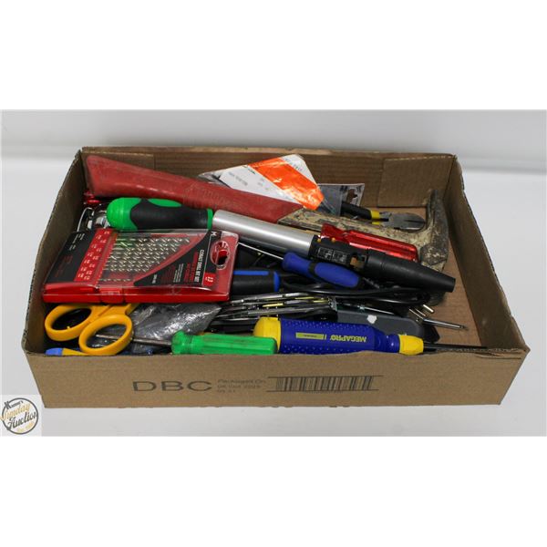 FLAT OF ASSORTED HAND TOOLS