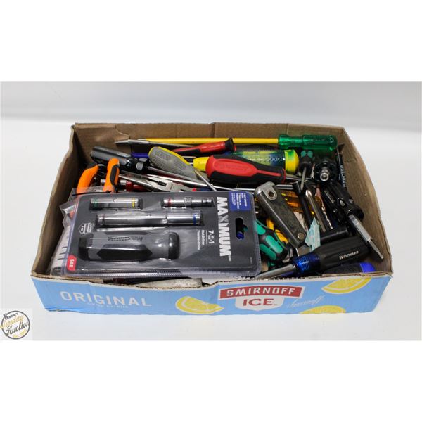 FLAT OF ASSORTED HAND TOOLS