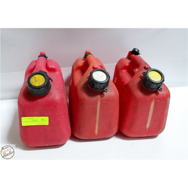 FUEL/GAS CAN (PLASTIC) - QTY 3