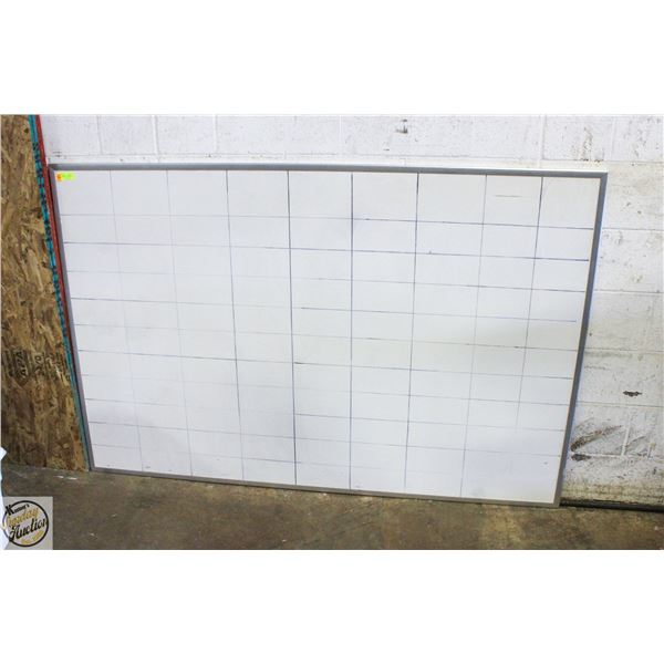 ULINE 4FT BY 6FT WHITEBOARD.