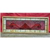 Image 1 : Vintage Stained Glass Leaded Window Panel (Small Crack)