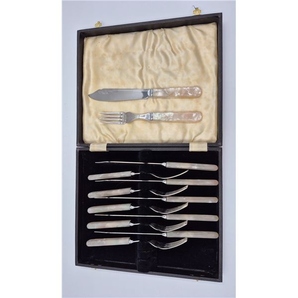 Vintage Mother Of Pearl Handled Cutlery