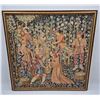 Image 1 : Custom Framed Needlepoint Art Work "Villagers At Harvest" Scene