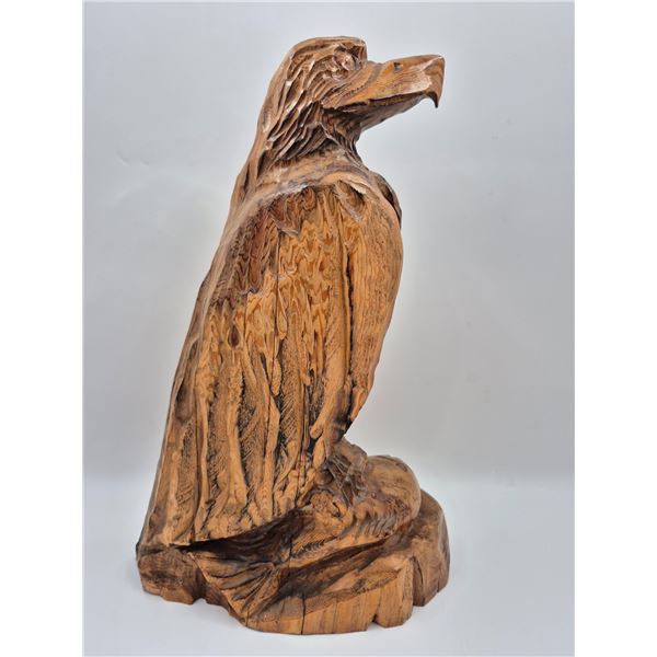 Vintage Hand Carved Wooden Eagle