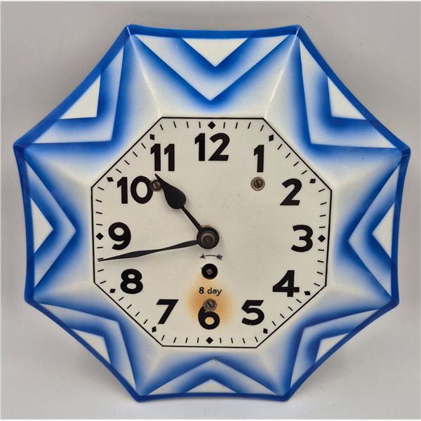 Vintage 8 Day Porcelain Wall Clock