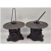 Image 1 : 2x Vintage Cast Candle Lanterns
