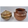 Image 1 : 2x Pottery Items: Vase & Lidded Container