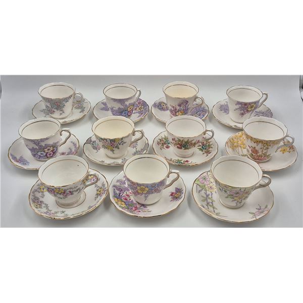 Vintage Colclough English Teacups & Saucers