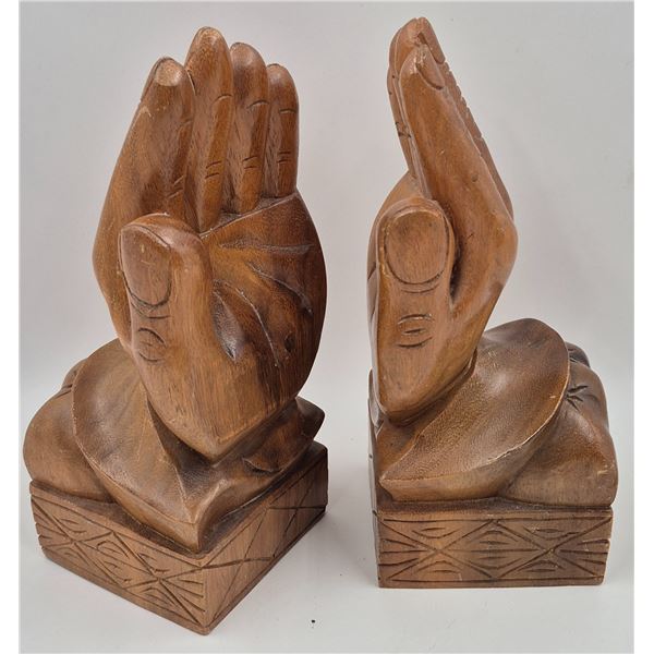 Pair Of Vintage Praying Hands Bookends