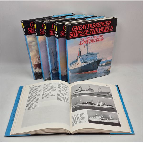 6x Vintage Great Passenger Ships Of The World Books