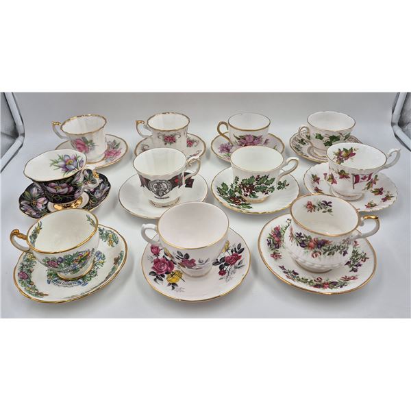 Assorted Teacups & Saucers