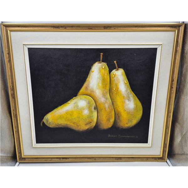 Vintage Robert Sondergaard Signed Original Acrylic On Canvas Painting "Harvest"