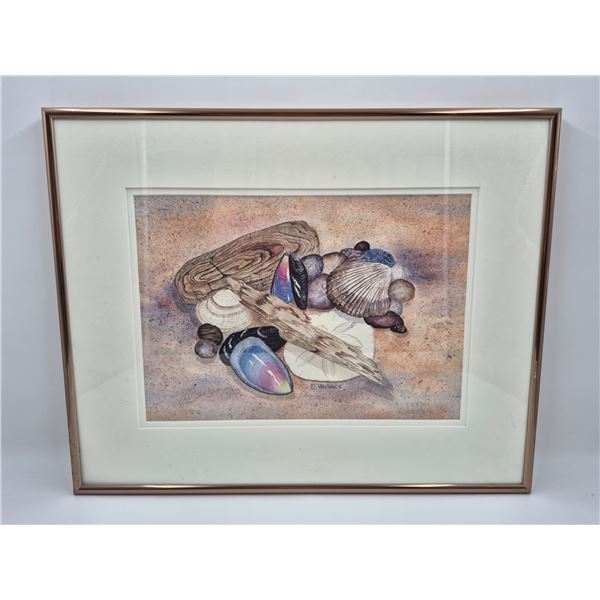 Vintage E. Wallace Signed L.E.P. 1/50 "Shells And Driftwood"