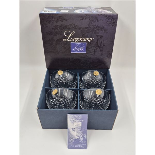 6x Vintage Longchamp Crystal Glasses