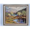Image 1 : Vintage Handmade Needlepoint Artwork "Nature Scene"