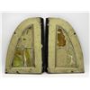 Image 2 : 2x Antique Stain Glass Leaded Window Panels