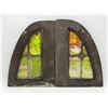 Image 1 : 2x Antique Stain Glass Leaded Window Panels