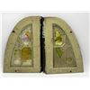 Image 2 : 2x Antique Stain Glass Leaded Window Panels