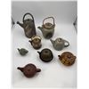 Image 1 : 8x Vintage Teapots : Metal & Pottery