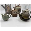 Image 3 : 8x Vintage Teapots : Metal & Pottery
