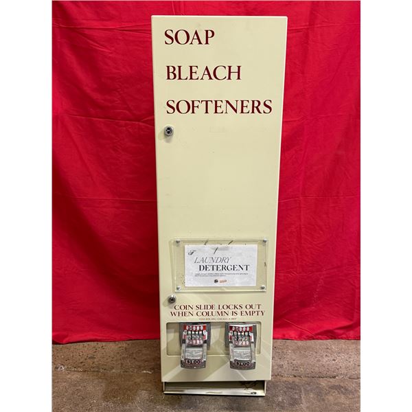 Vintage $1 Coin Op Soap / Bleach / Softeners Dispenser