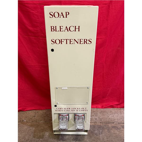 Vintage $1 Coin Op Soap / Bleach / Softeners Dispenser