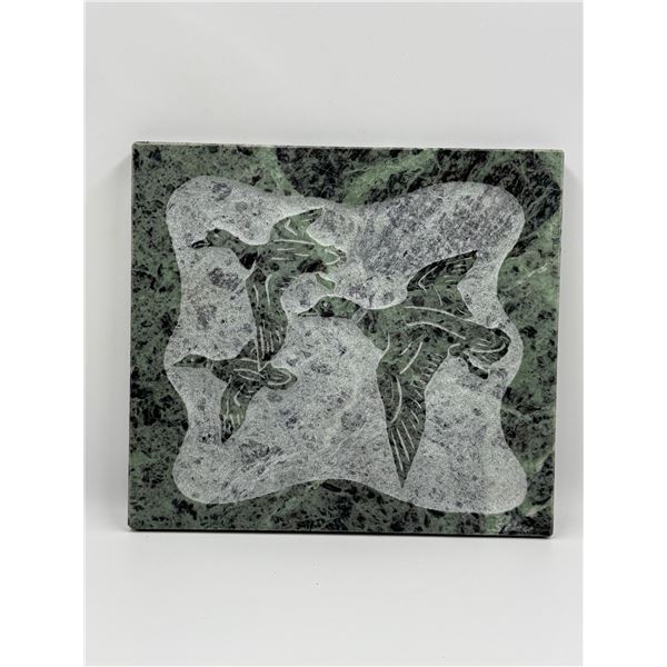 Vintage Siku Hand Carved Marble Flying Duck Wall Art