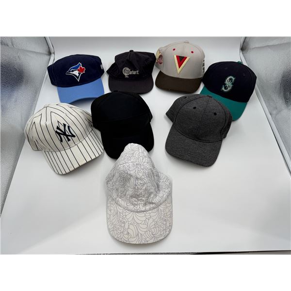 8x Hats: Carhartt, Blue Jays, Yankees, Mariners, & More