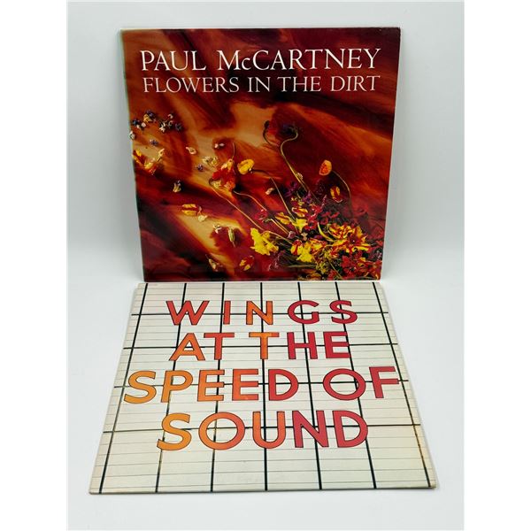 2x Vinyl Records: Paul McCartney Flowers In The Dirt & Wings At The Speed Of Sound