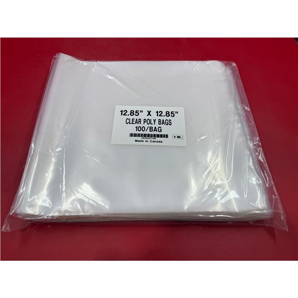 100 Count Clear Poly Bags (Vinyl Record Sizing)