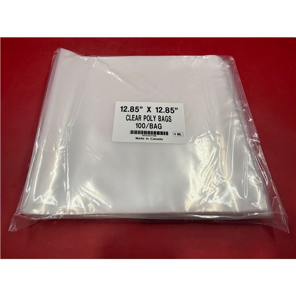 100 Count Clear Poly Bags (Vinyl Record Sizing)