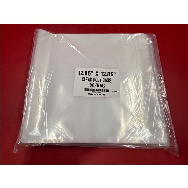 100 Count Clear Poly Bags (Vinyl Record Sizing)