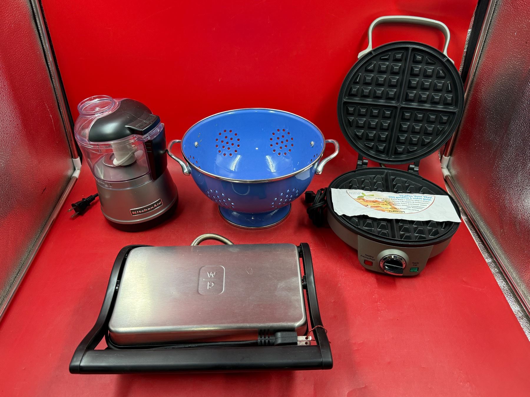 Kitchenware: Waffle Maker, Panini Press, Strainer, & Food Processor