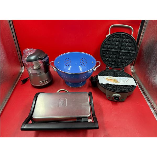Kitchenware: Waffle Maker, Panini Press, Strainer, & Food Processor