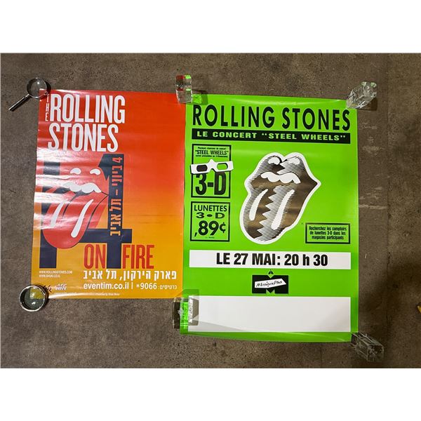 2x Foreign Rolling Stones Posters: "Steel Wheels & On Fire
