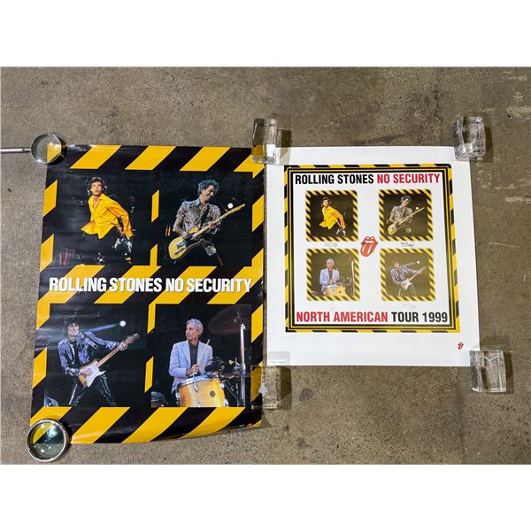 2x Vintage Rolling Stones No Security Posters (1x L.E.P. 966/2500)