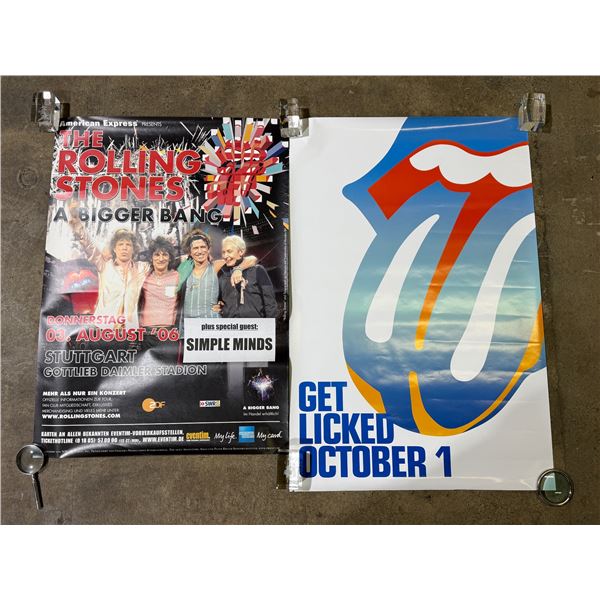 2x Rolling Stones Posters: Get Licked & A Bigger Bang