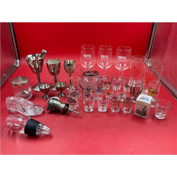 Barware: Knight Helmet Bottle Stopper, Glassware, Sugar Container, & More