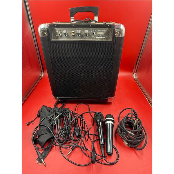 ION Block Rocker With Assorted Cords & 2x Microphones