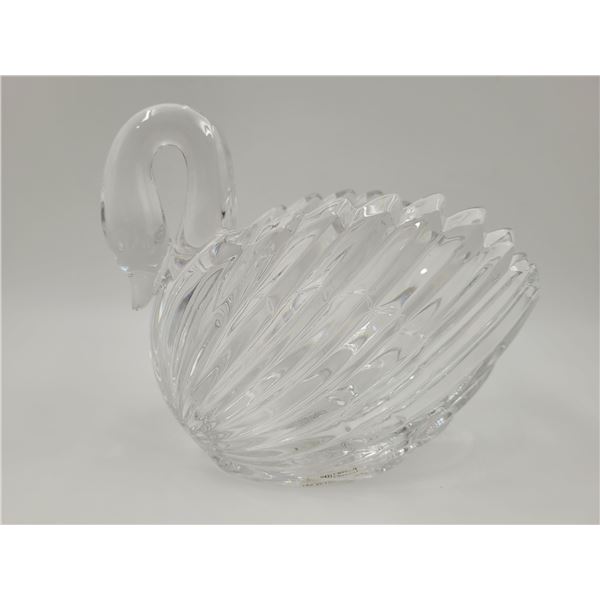 24% Lead Crystal Swan Bowl