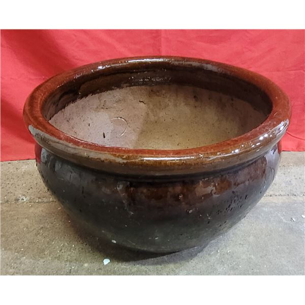 Large Glazed Terracotta Planter