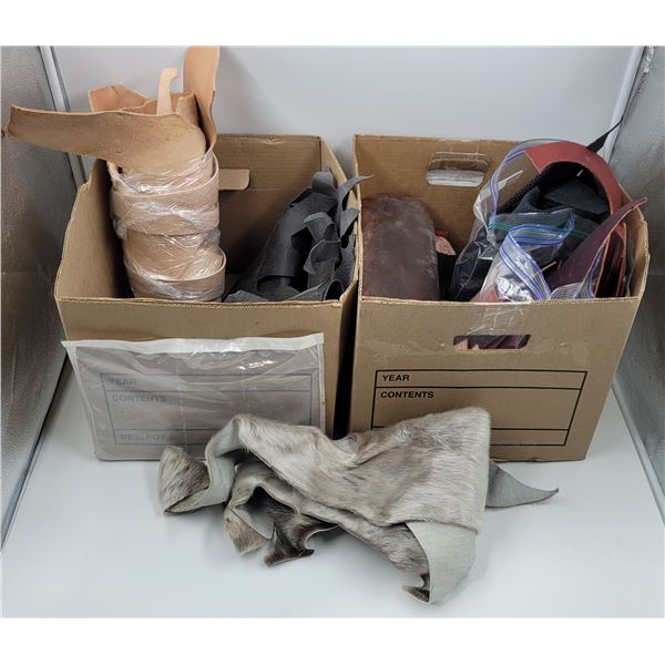 Lot of Assorted Leather Pieces