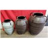 Image 1 : 3 Large Metal Rustic Vases