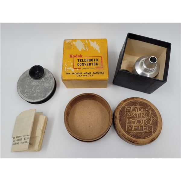 Kodak Telephoto Converter & Haydes Aktino Photo Meter