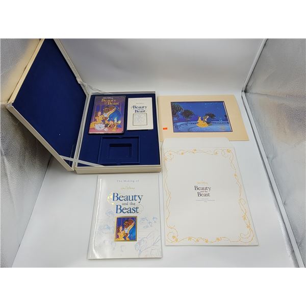 Walt Disney's Beauty and the Beast Collector's Set w/ Lithograph, Sealed VHS, & Booklet