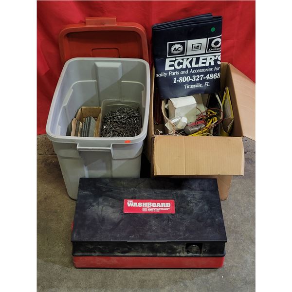 Lot of Tools & Hardware w/ Parts Washer
