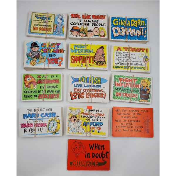 Lot of Assorted Cartoon Funny Saying Postcards