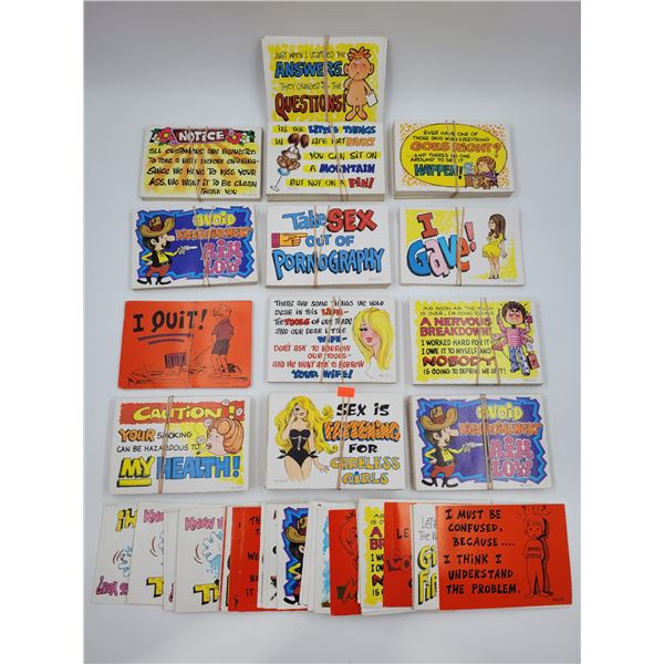 Lot of Assorted Cartoon Funny Saying Postcards