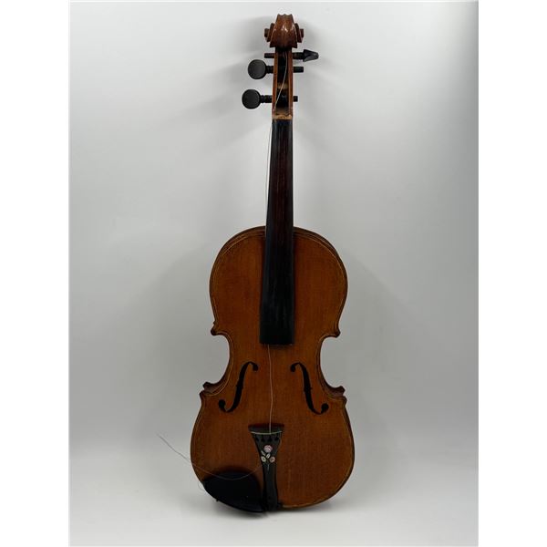 Wooden Violin w/ Flower Accent